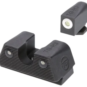 TruGlo TGTG231G1XA Tritium X White Outline Tritium Front/Green Tritium Rear/Black Nitride Fortress Frame, Compatible w/Glock 42/43/43X/48 Except MOS, Front Post/Rear Dovetail Mount