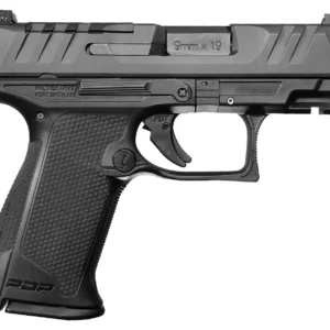 Walther Arms 2871823 PDP F-Series 9mm Luger 10+1 3.50" Black Steel Barrel, Black Optic Ready/Serrated Slide, Black Polymer Frame w/Picatinny Rail, Black Performance Duty Texture Grips, Ambidextrous