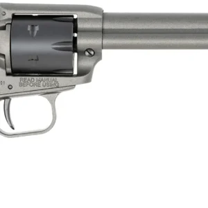 Heritage Mfg RR22C6 Rough Rider 22 LR 6 Shot. 6.50" Tungsten Gray Cerakote Steel Barrel & Frame, Black Satin Cylinder, Black Star Polymer Grip, Hammer/Thumb Safety, Exposed Hammer
