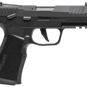 Sig Sauer 322CBAS10 P322  22 LR 10+1 4" Black Steel Threaded Barrel, Black Hard Coat Anodized Optic Ready/Serrated Slide, Black SS/Polymer Frame w/Picatinny Rail & Black Polymer Grips