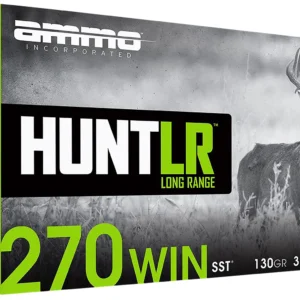 Ammo Inc 270W130SSTA20D Hunt Long Range 270Win 130gr Super Shock Tip 20 Per Box/10 Case