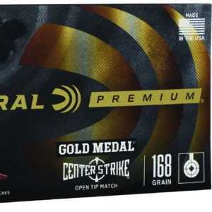 Federal GM308OTM1 Premium Gold Medal 308Win 168gr Open Tip Match 20 Per Box/10 Case