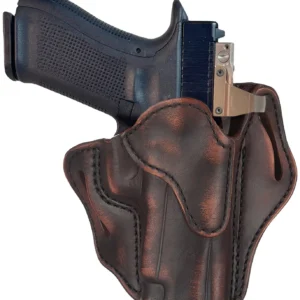 1791 Gunleather ORBH23VTGR BH2.3 Optic Ready OWB Size 2.3 Vintage Leather Belt Slide Compatible w/Glock 17/20/21/22/31/34/35/40/41/ Ruger 95/American Right Hand