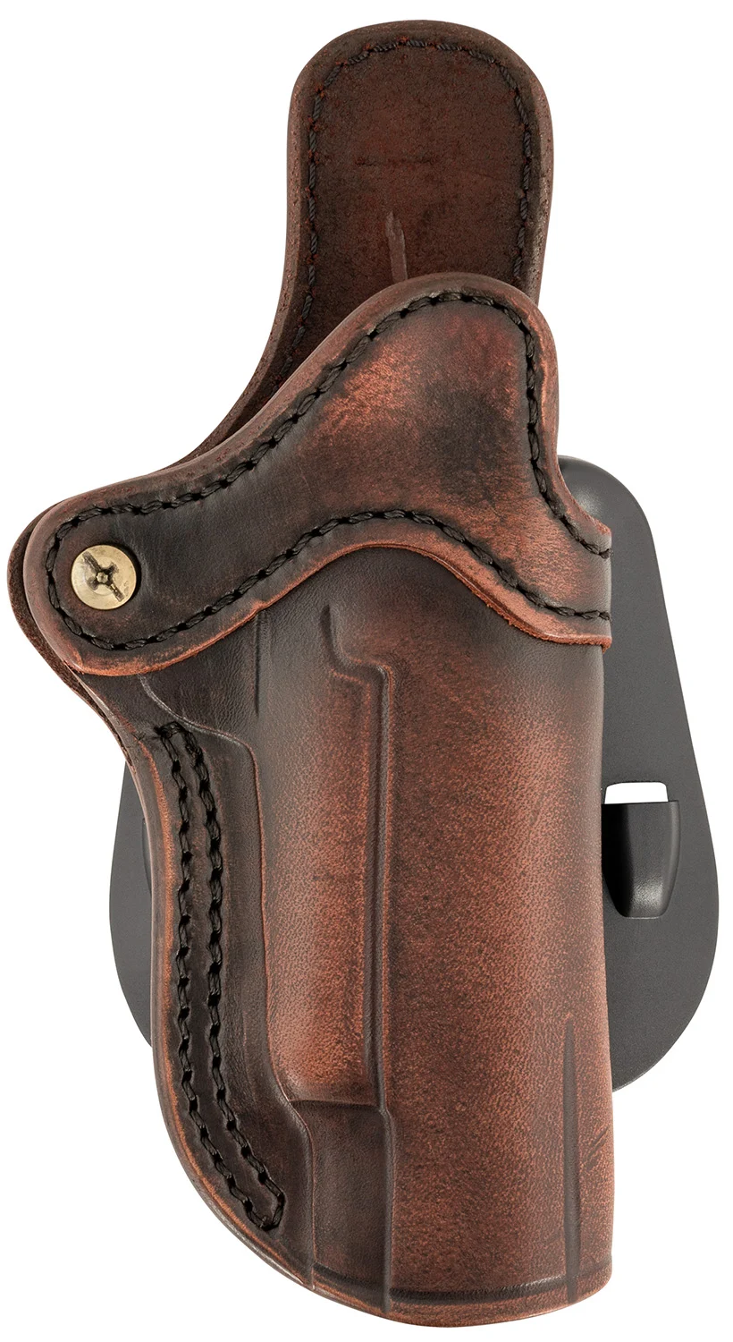 1791 Gunleather ORPDH1VTGR Paddle Holster Optic Ready OWB Size 01 Vintage Leather Paddle Fits 4-5" 1911 Right Hand