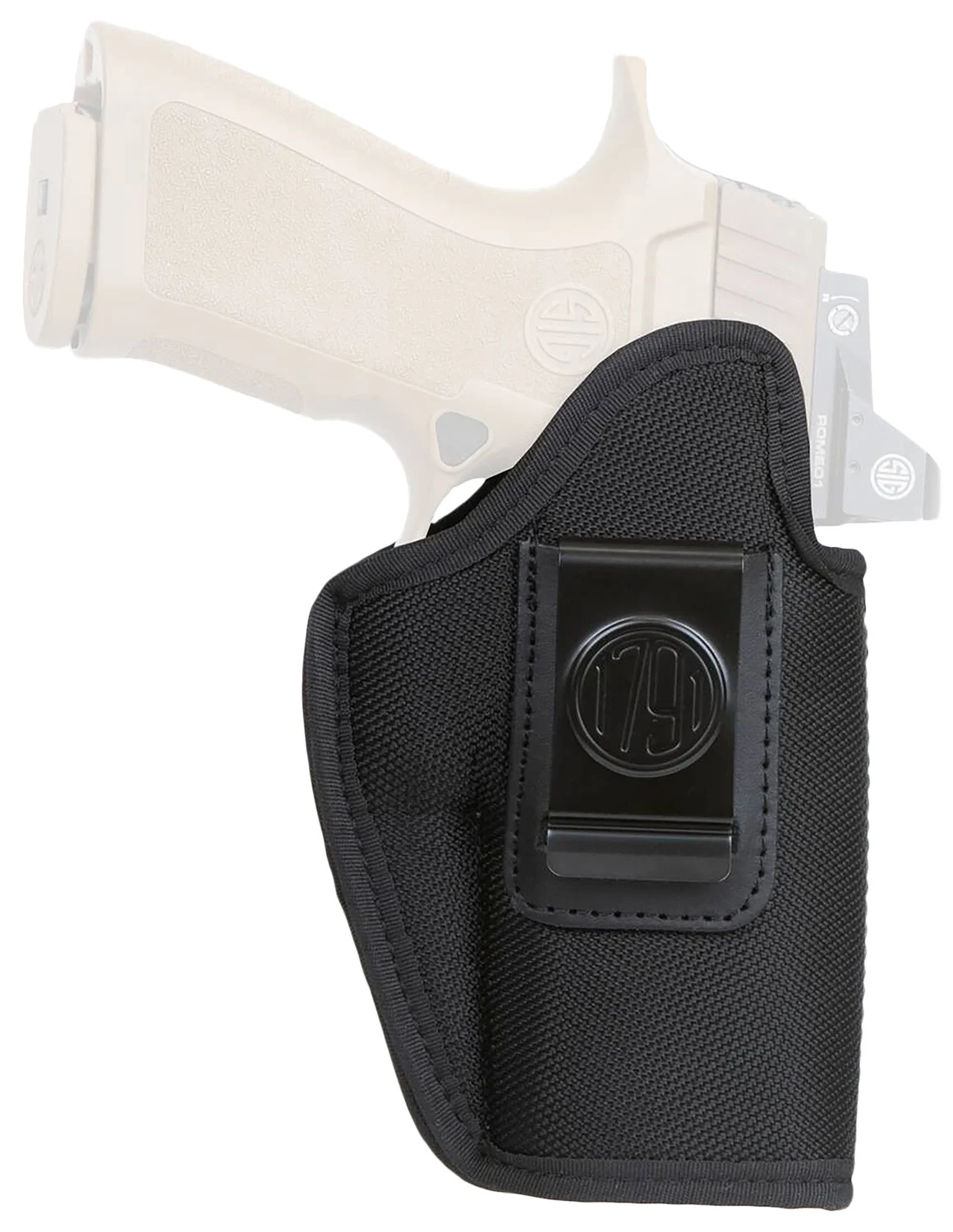 1791 Gunleather PNIWB5BLKR Premium Nylon IWB Size 05 Black Ballistic Nylon Belt Clip Right Hand