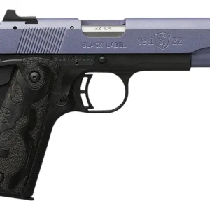 Browning 051893490 1911 Black Label Full Size Frame 22 LR 10+1, 4.25" Matte Stainless Steel Barrel, Crushed Orchid Cerakote Serrated Slide, Matte Black Polymer Frame w/Beavertail
