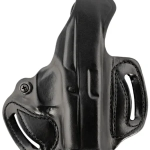 DeSantis Gunhide 085BA8BZ0 Thumb Break Mini Slide OWB Black Leather Belt Slide Fits Glock 43/43x/48 Belt 1.75" Wide Right Hand