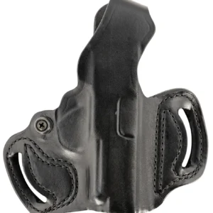 DeSantis Gunhide 085BA8JZ0 Thumb Break Mini Slide OWB Black Leather Belt Slide Fits Sig P365 Belt 1.75" Wide Right Hand