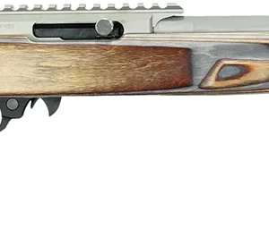 Black Rain Ordnance 22DSC Deluxe  Full Size 22 LR 10+1 16" Matte Stainless, Threaded Stainless Steel Barrel, Stainless Aluminum w/Accessory Rail Receiver, Shady Camo Boyd's Agility Stock, Right Hand