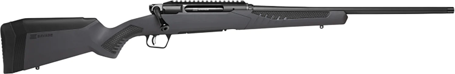 Savage Arms 57910 Impulse Driven Hunter 300 Win Mag 3+1 20" Matte Black Threaded Barrel, Matte Black Carbon Steel Receiver w/Picatinny Rail, Gray AccuStock Synthetic Stock, Ambidextrous