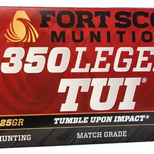 Fort Scott Munitions 350125SCV Tumble Upon Impact (TUI) Rifle 350Legend 125gr Solid Copper Spun 20 Per Box/10 Case