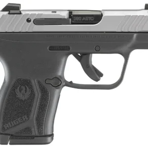 Ruger 13744 LCP Max Compact 380 ACP 10+1 2.80" Black Oxide Steel Barrel, Matte Stainless Serrated Slide, Black Polymer Frame w/Serrated Trigger Guard w/Black Nylon Grip
