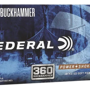 Federal 360BHAS Power-Shok Buckhammer 360Buckhammer 180gr Soft Point 20 Per Box/10 Case