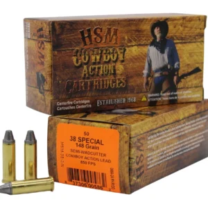 HSM 383N Cowboy Action  38 Special 148 gr Semi Wadcutter 50 Per Box/ 10 Case