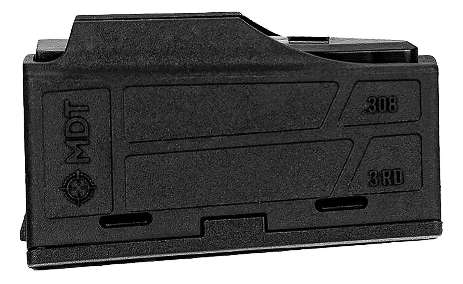 Mdt Sporting Goods Inc 105089BLK AICS Magazine 3rd Flush Fit 308/6.5 Creedmoor Short Action, Black Polymer Fits Some Chassis/Bottom Metal (MDT/XLR/KRG/GRS/CDI/Pacific Tool & Gauge)