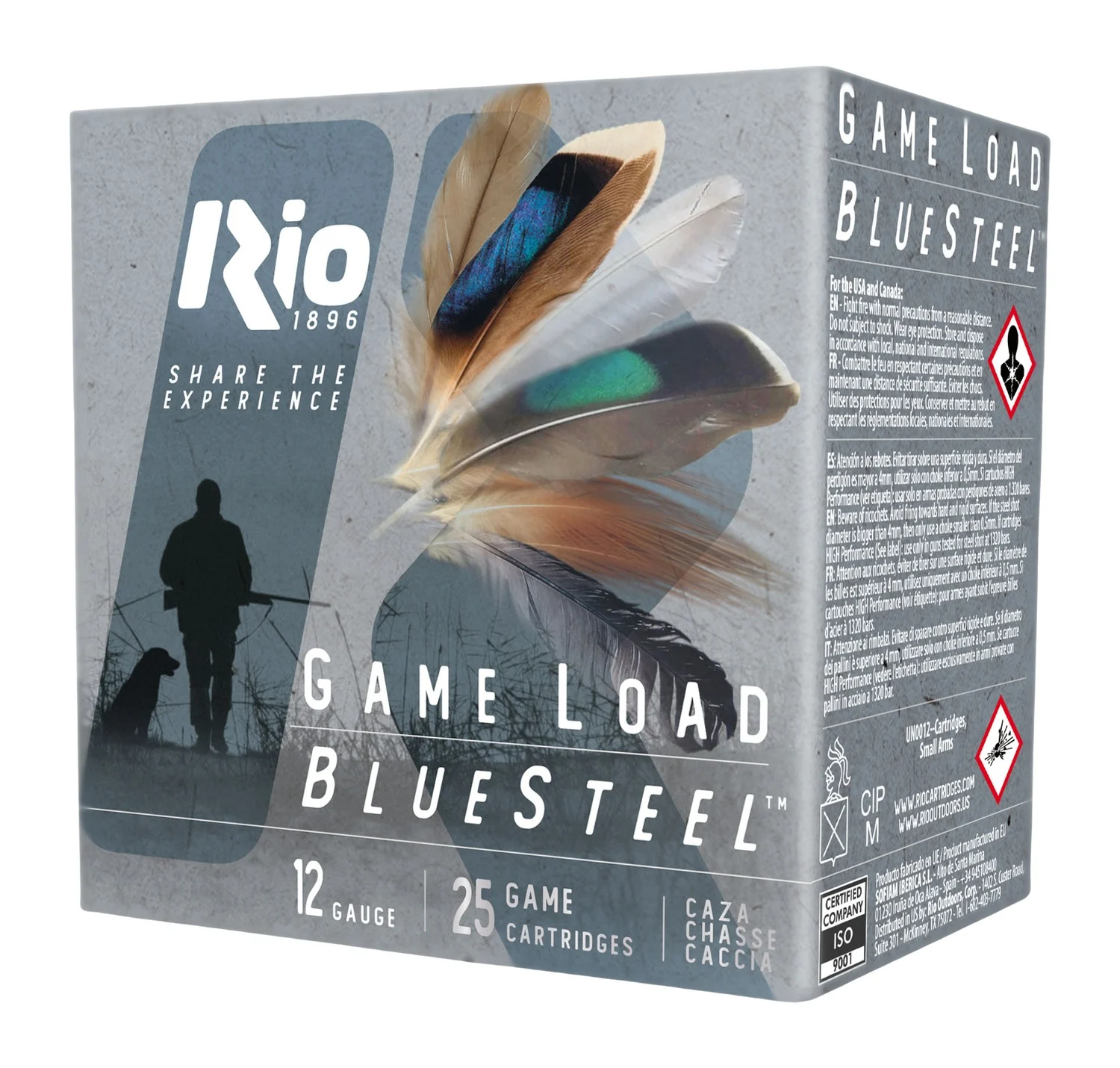 Rio Ammunition GLBS327 Game Load BlueSteel 12Gauge 2.75" 1 1/8oz 7Shot 25 Per Box/10 Case