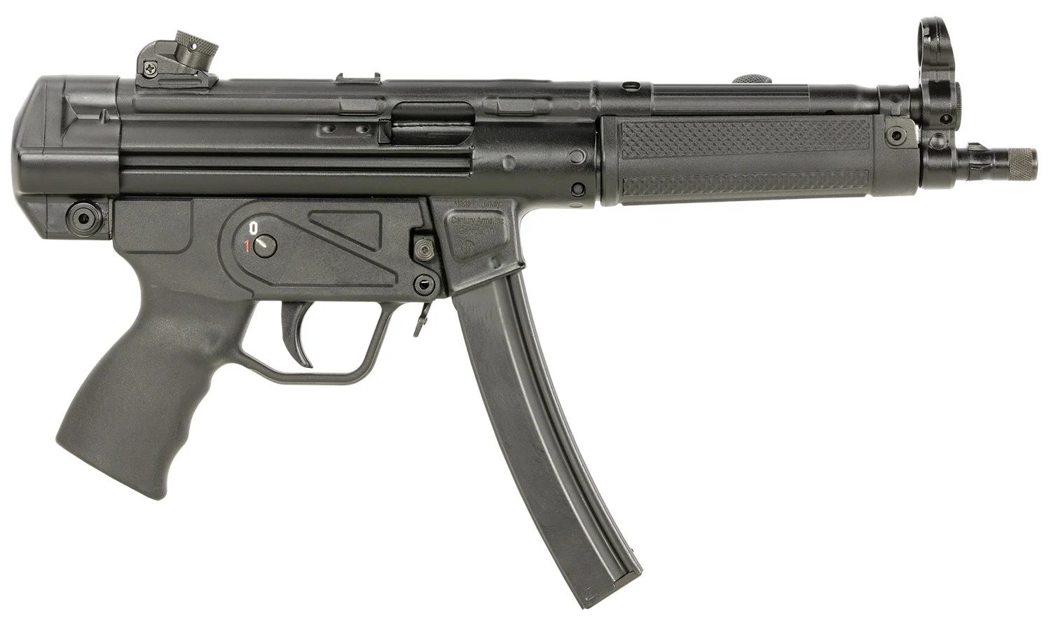 Century Arms HG6034ALN AP5 CORE 9mm Luger 30+1 8.90" Threaded Barrel, Black, Stamped Metal Rec, Fixed Front/Drum Rear Sights, Includes Sling (1 Mag)