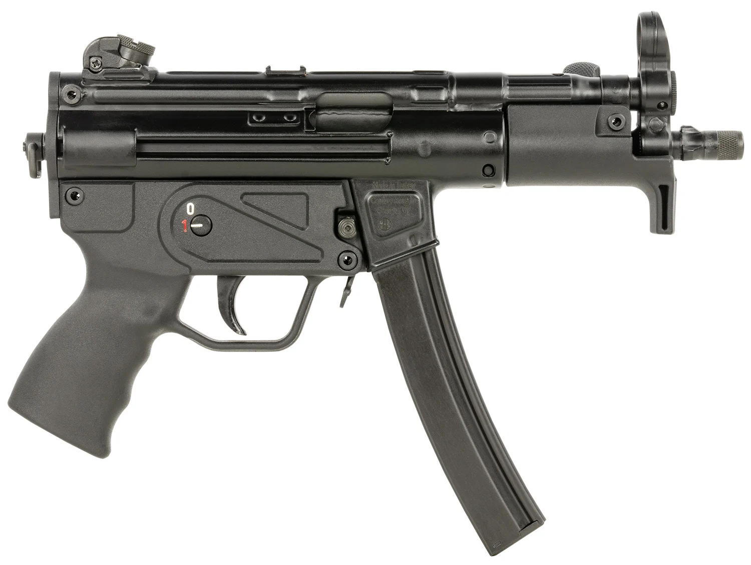 Century Arms HG6035ALN AP5 P CORE 9mm Luger 30+1 5.75" Threaded Barrel, Black, Stamped Metal Rec, Fixed Front/Drum Rear Sights, Includes Sling (1 Mag)