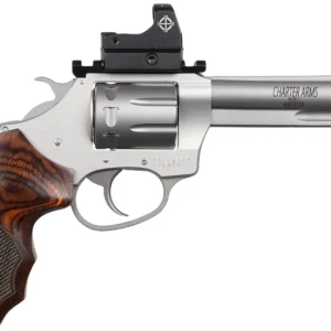 Charter Arms 72245 Target Pathfinder 22 LR 8 Shot, 4.20" Anodized Stainless Steel Barrel & Cylinder, Stainless Aluminum Frame, Rosewood Grip, Sightmark Micro Optic