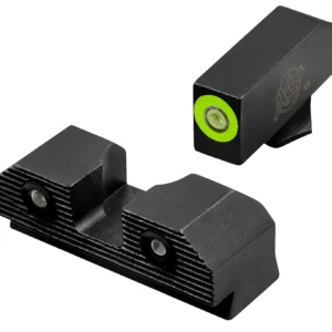 XS Sights GLR201P6G R3D 2.0 Night Sights fits Glock  Black | Green Tritium Green Outline Front Sight Green Tritium  Rear Sight