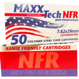 MaxxTech MTNFR762 NFR  7.62x39mm 123gr Full Metal Jacket 50 Per Box/10 Case