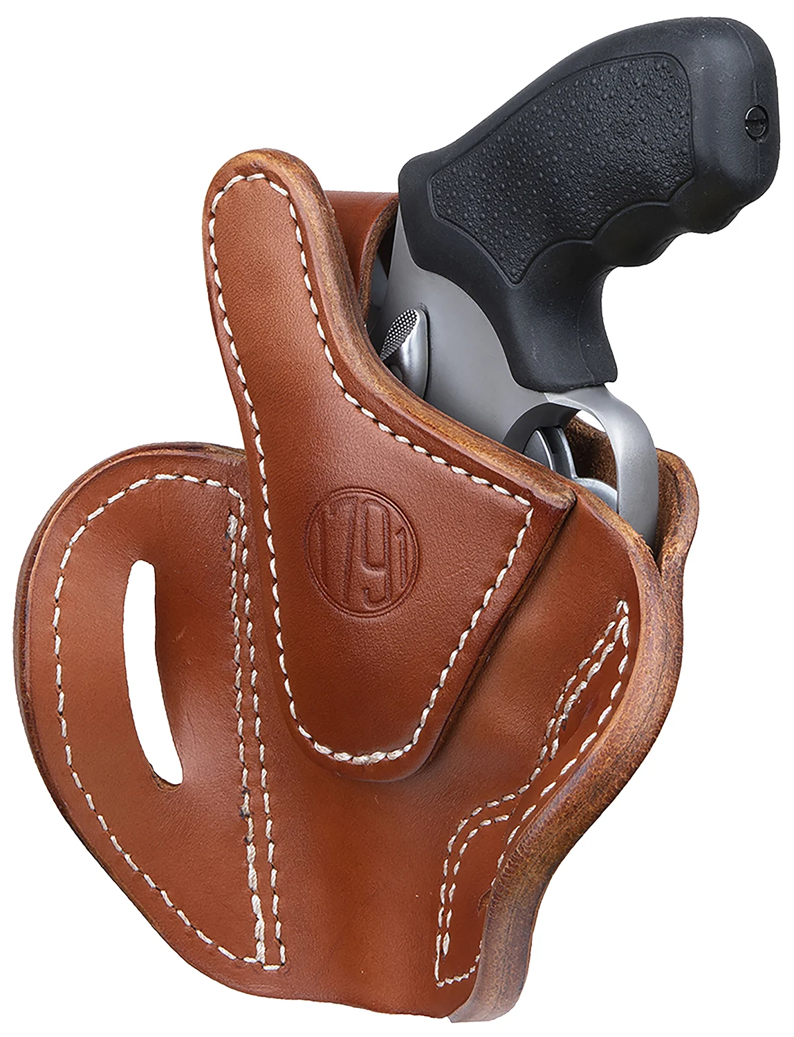 1791 Gunleather RVHX2SCBRR RVHX-2S OWB Size 02S Classic Brown Leather Fits Up to 3" Barrel, K/L-Frame, Belt Slide Right Hand