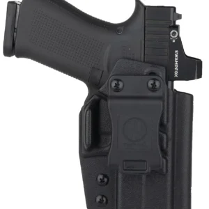 1791 Gunleather TACIWBG43XMOSBLKR Tactical IWB Black Kydex Compatible w/ Glock 43X MOS Belt Clip Right Hand