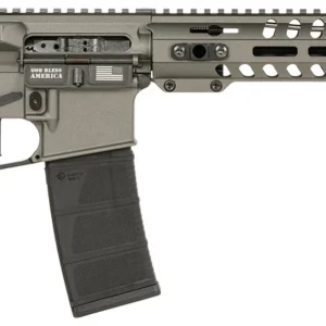 Patriot Ordnance Factory 02046 Minuteman  5.56x45mm 30+1 13.75" Black Steel Threaded Barrel, Tungsten Cerakote Receiver, 13" Renegade Rail Handguard