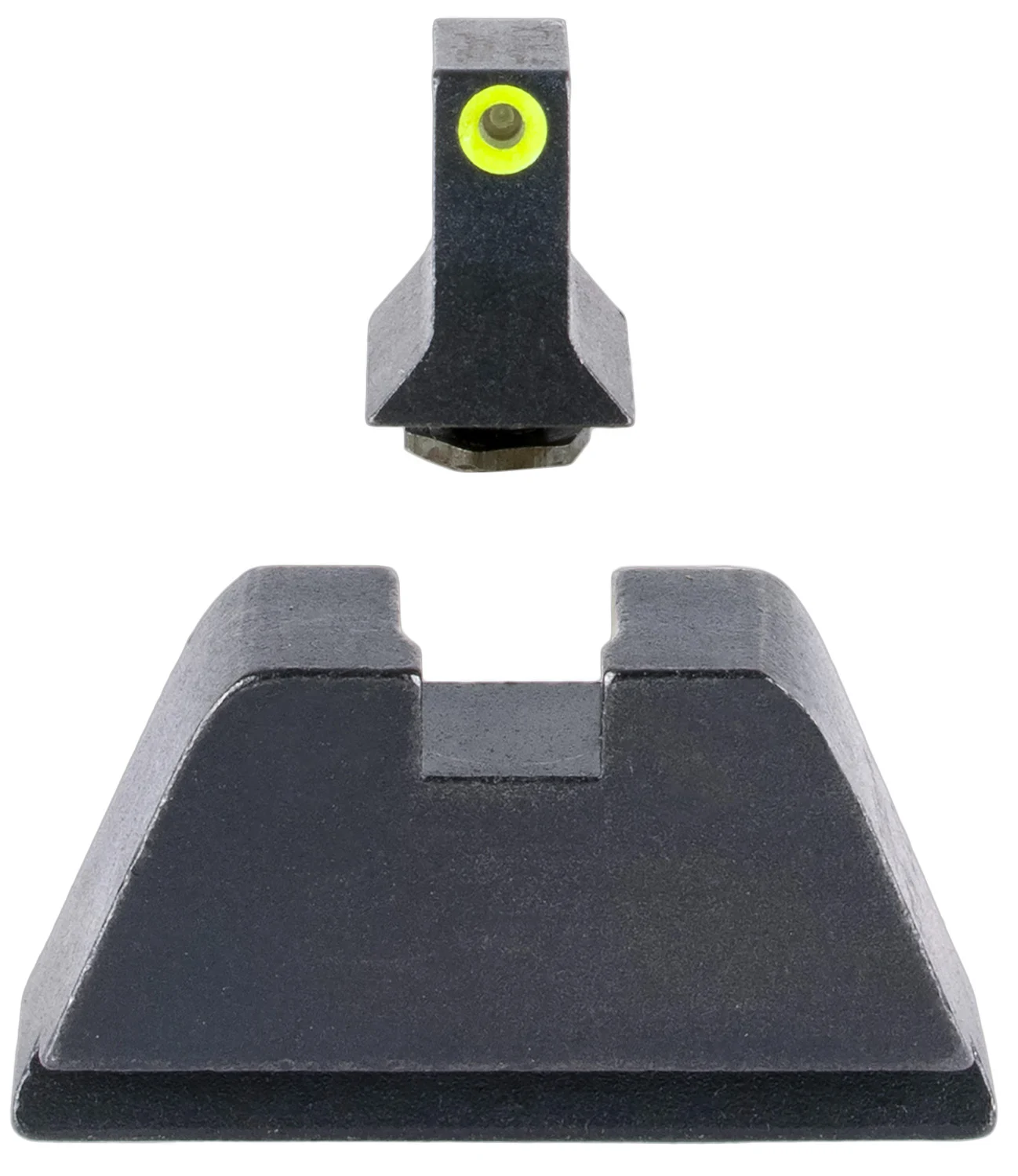 Trijicon GL201C601139 Suppressor/Optic Height Sights Green/Tritium Yellow Outline Front Sight-Black/Blank Rear Sight Glock 17/17L/19/22 Standard Frame