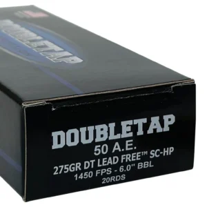 DoubleTap Ammunition 50AE275X DT Lead Free  50AE 275gr 20 Per Box/25 Case