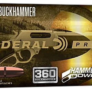 Federal LG360BH1 Premium HammerDown 360Buckhammer 220gr Soft Point 20 Per Box/10 Case