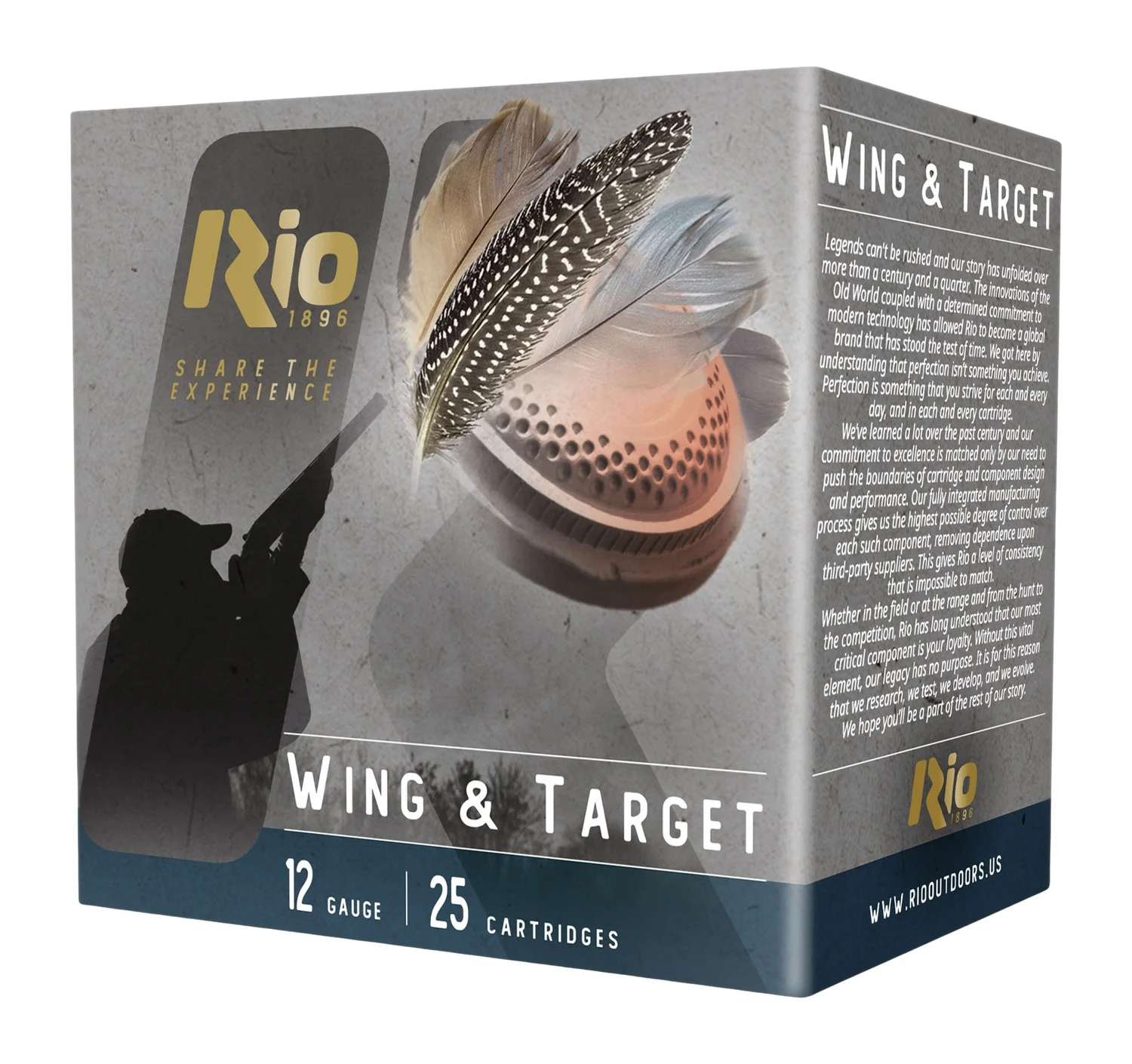 Rio Ammunition WT2875 Wing & Target 12Gauge 2.75" 1oz 7.5Shot 25 Per Box/10 Case