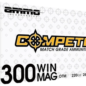 Ammo Inc 300WM190BTHPA20 Compete  300WinMag 220gr Open Tip Match 20 Per Box/10 Case