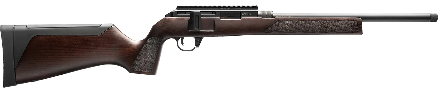 Hammerli Arms 5800100 Force B1 Sports South Exclusive 22 LR 10+1 16.10" Black Threaded Barrel, Black Receiver w/Picatinny Rail, Classic Brown Adjustable Wood Stock