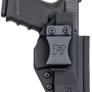 Rounded Gear RGUNVRSLSTNDRDBLK Universal Kydex IWB Black Kydex Belt Clip Fits Standard Sized Handguns Right Hand