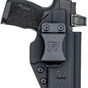 Rounded Gear RGUNVRSLCMPCTBLK Universal Kydex IWB Black Kydex Belt Clip Fits Compact Sized Handguns Right Hand
