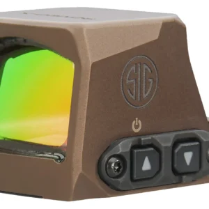 Sig Sauer Electro-Optics SORX1202 Romeo-X Compact Flat Dark Earth 1x24mm 2 MOA Red Dot/32 MOA Circle Reticle, Fits Sig P365 Pistol