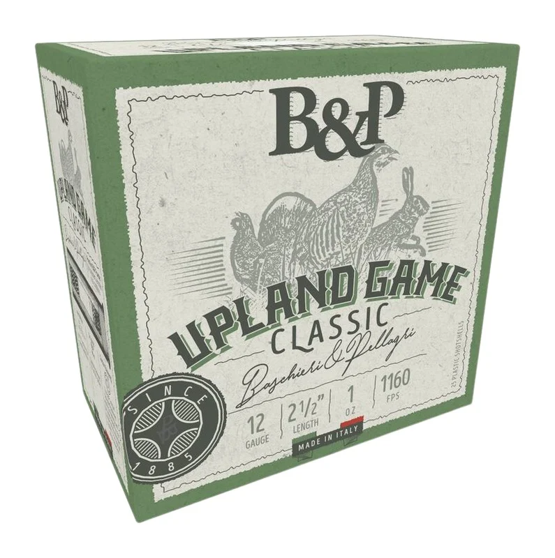 B&p Ammunition 12B1UP6 Upland Game Classic 12Gauge 2.50" 1oz 6Shot 25 Per Box/10 Case
