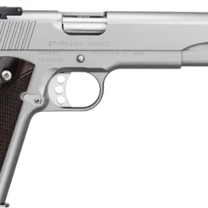 Kimber Mfg, Inc 3000373 Target Long Slide 45 ACP 7+1 6" Stainless Match Grade Barrel, Satin Silver Long/Serrated Stainless Steel Slide, Satin Silver Stainless Steel Frame w/Beavertail, Rosewood Grip