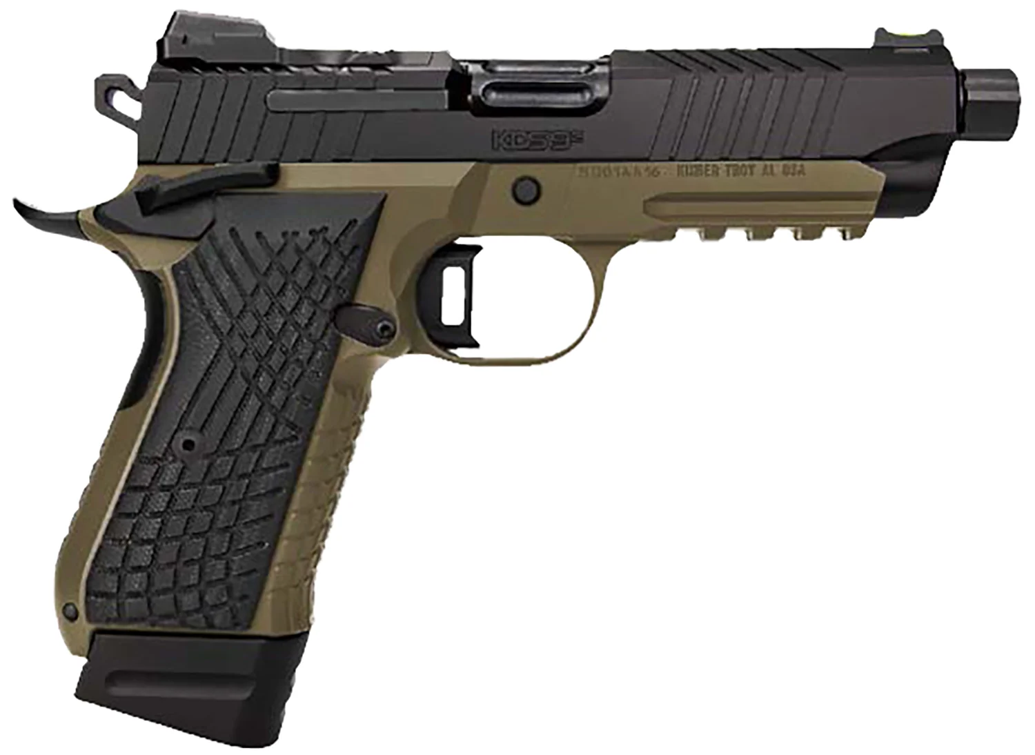 Kimber Mfg.,inc 3100023 KDS9C TFS 9mm 15+1 18+1 4.60" FDE/Black Front and Rear Serrations Stainless Steel G-10 Grip