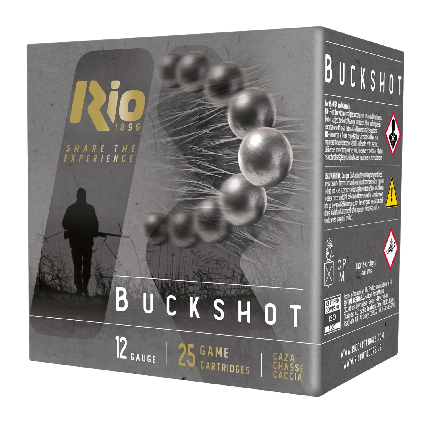 Rio Ammunition RB122725 Royal Buck 12Gauge 2.75" 4Buck Shot 25 Per Box/10 Case