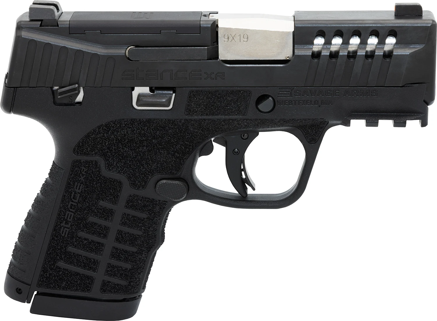 Savage Arms 67052 Stance XR 9mm 13+1 3.20" Natural Black Nitride Ported Stainless Steel Slide Black Glass Filled Nylon Grip Ambidextrous