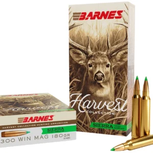Barnes Bullets 32405  Harvest 300WinMag 180gr Sierra Tipped GameKing 20 Per Box/10 Case