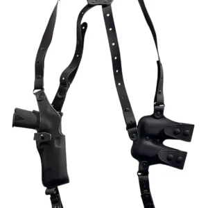 1791 Gunleather NSS2.1SBLVR Optic Ready Shoulder Vertical Black Fits Glock 17 Right Hand
