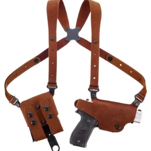 Galco CL2800R Classic Lite 2.0 Shoulder System Shoulder Size Fits Chest Up To 56" Natural Leather Fits Glock 43 Right Hand