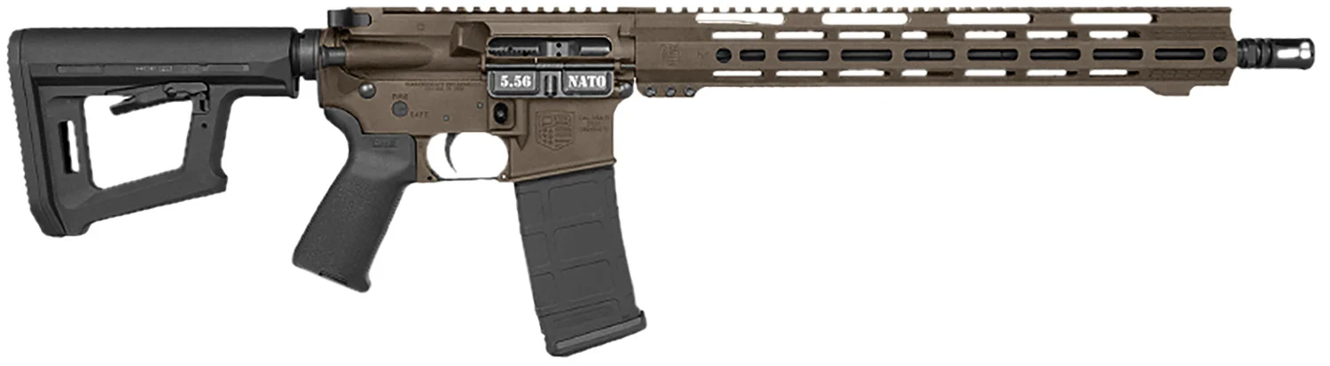 Diamondback DB1718K071 DB15 Carbon Series 5.56 NATO 30+1 16" Black Nitride Threaded Barrel, Midnight Bronze Cerakote Picatinny Rail Aluminum Receiver, Adjustable Black Synthetic Stock, Magpul MOE Grip