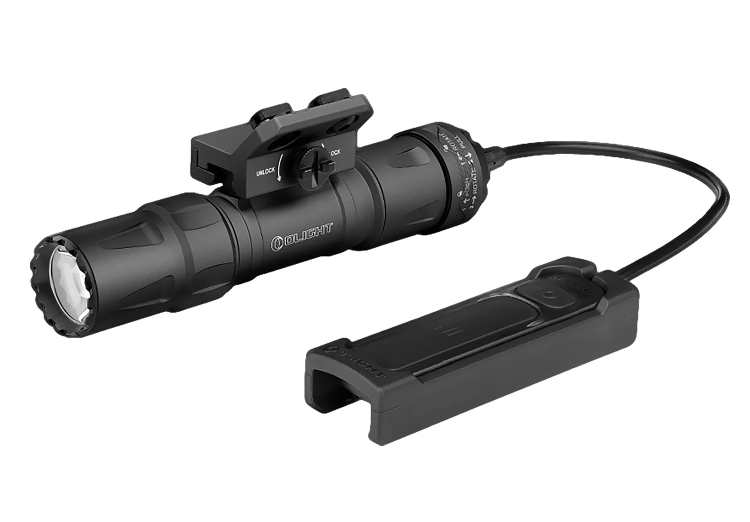 Olightstore Usa Inc ODINSMMTBK Odin S M-Lok Rail Mount Matte Black 300/1500 Lumens 250 Meters Beam