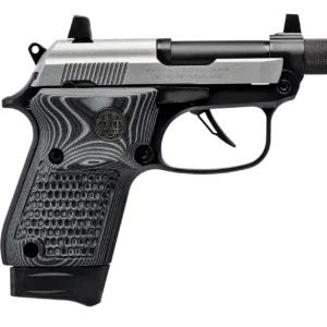 Beretta USA J20X22R8M3 20X Bobcat Bug Out Bag Micro Frame 22 LR 8+1 2.80" Black Threaded Tip-Up Barrel, Inox ELS/Serrated Slide, Black Polymer Frame w/Beavertail, Helica Texture Grip