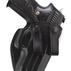 Galco SUM226B Summer Comfort  IWB Black Leather Compatible w/ Glock 19X/19 Gen1-5/23 Gen2-5 Belt Loop Mount Right Hand