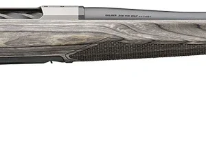 Browning 036092299 X-Bolt 2 Hunter Full Size 6.8 Western 3+1 24" Matte Blued Threaded Sporter Barrel, Drilled & Tapped Stainless Steel Receiver, Fixed Gray Laminate Stock, Radial Muzzle Brake